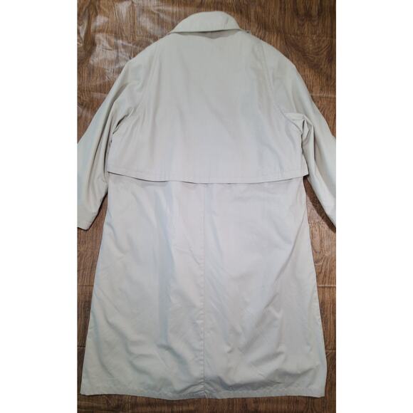 LONDON FOG Overcoat Trench Coat 8 Petite Removable Fleece Lining Tan - Picture 3 of 7